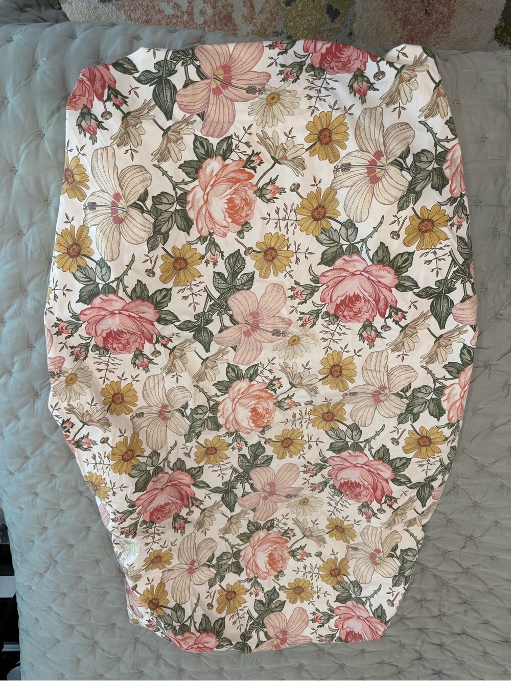 Mini Scout soft cotton floral fitted crib sheet